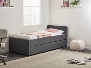 Ausziehbett Stoff MARMANDE 90 x 200 cm Dunkelgrau_821668