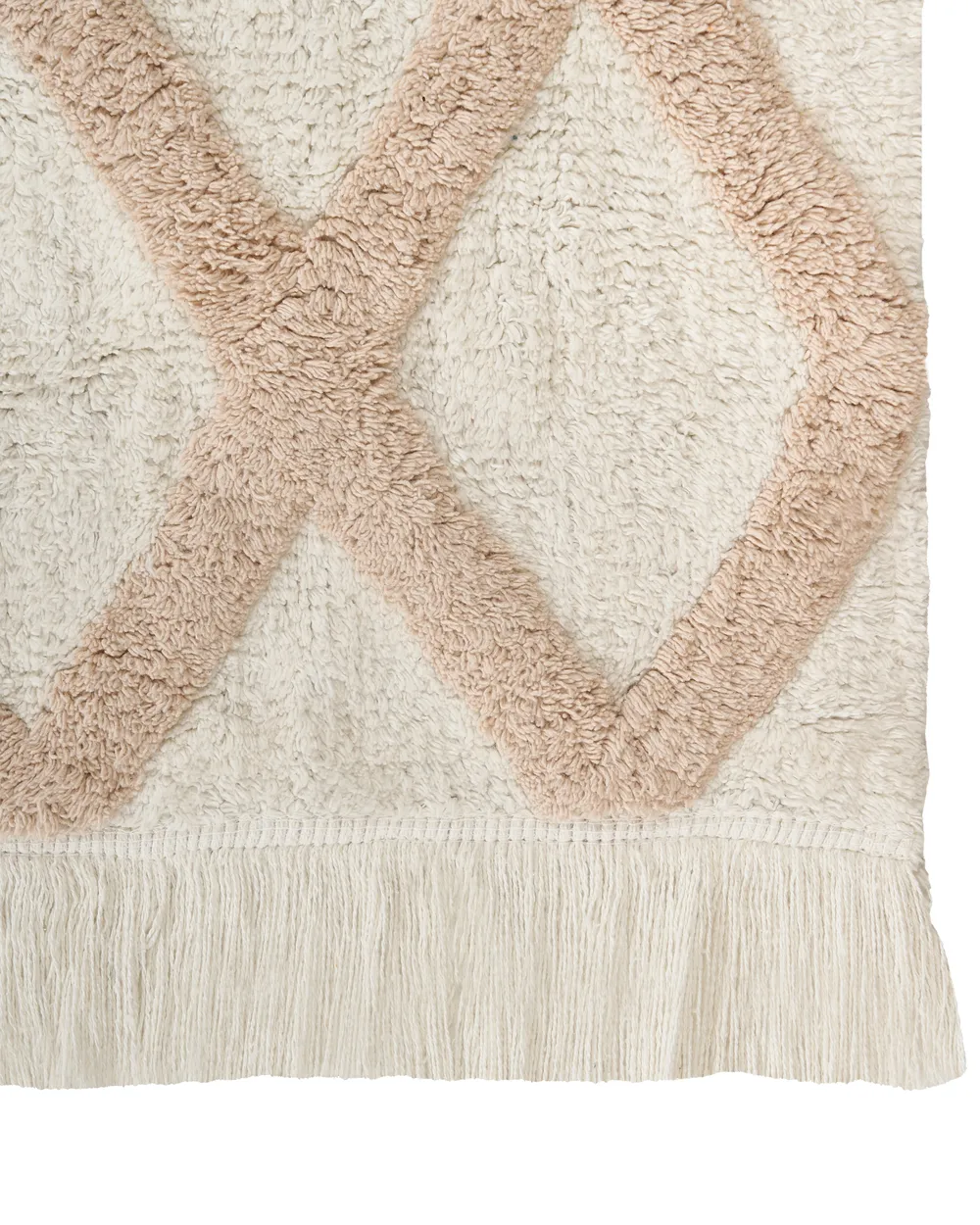 Kinderteppich PUNSARI Beige 160 x 230 cm Baumwolle_1109444
