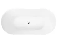 Freistehende Badewanne CEDROS 160 x 75 cm Weiß_1071322