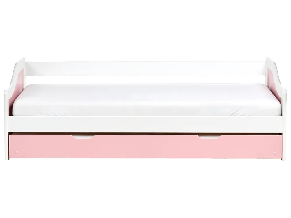 Ausziehbett Kiefernholz LUNERAY 90 x 200 cm Rosa_1004467