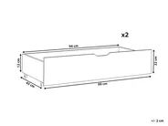Set of 2 Bed Storage Drawers EPANEY Brown_1068426