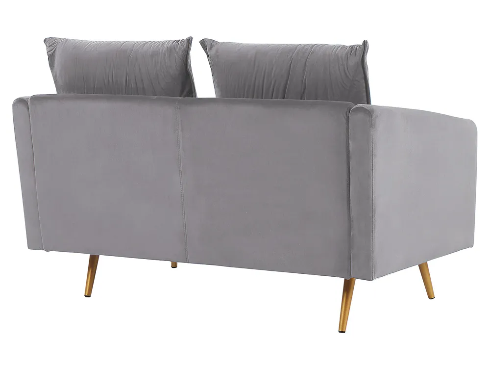 Sofa Set 5-Sitzer MAURA Samtstoff Grau_789169