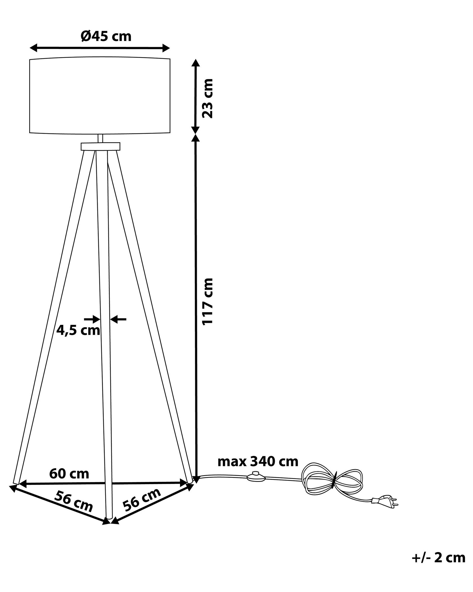 Stehlampe NITRA Eichenholz Grau_799978