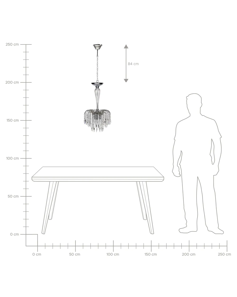 Kronleuchter ORARA Metall Silber_868733