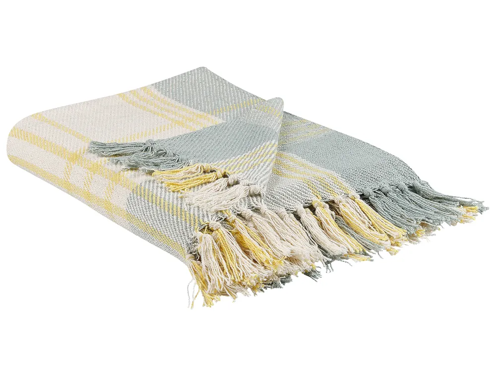 Kuscheldecke BETALI Baumwolle 125 x 150 cm Gelb
