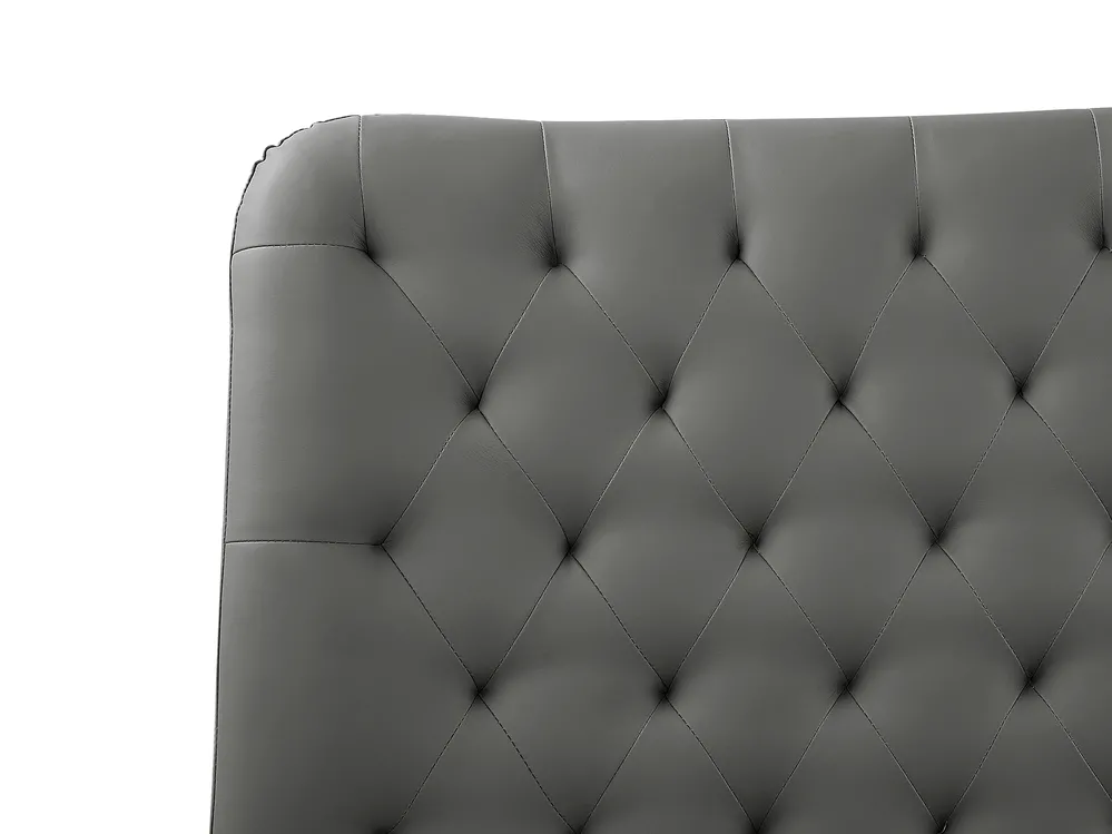 Krevet Umjetna koža ESSONNE 160 x 200 cm Sivi_788926