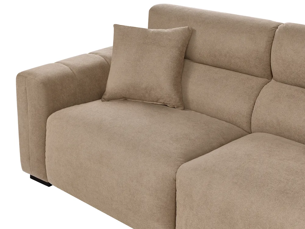 Sofa 3-Sitzer FAUSKAN Stoff Braun_969011