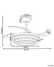 Plafondventilator met verlichting AUCILLA met afstandsbediening LED Goud_1125726