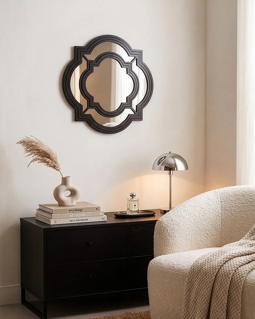 Wall Mirror COBETA 51 cm 51 cm Black_1179822