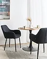 Esszimmerstuhl 2er Set ALDEN Bouclé Schwarz