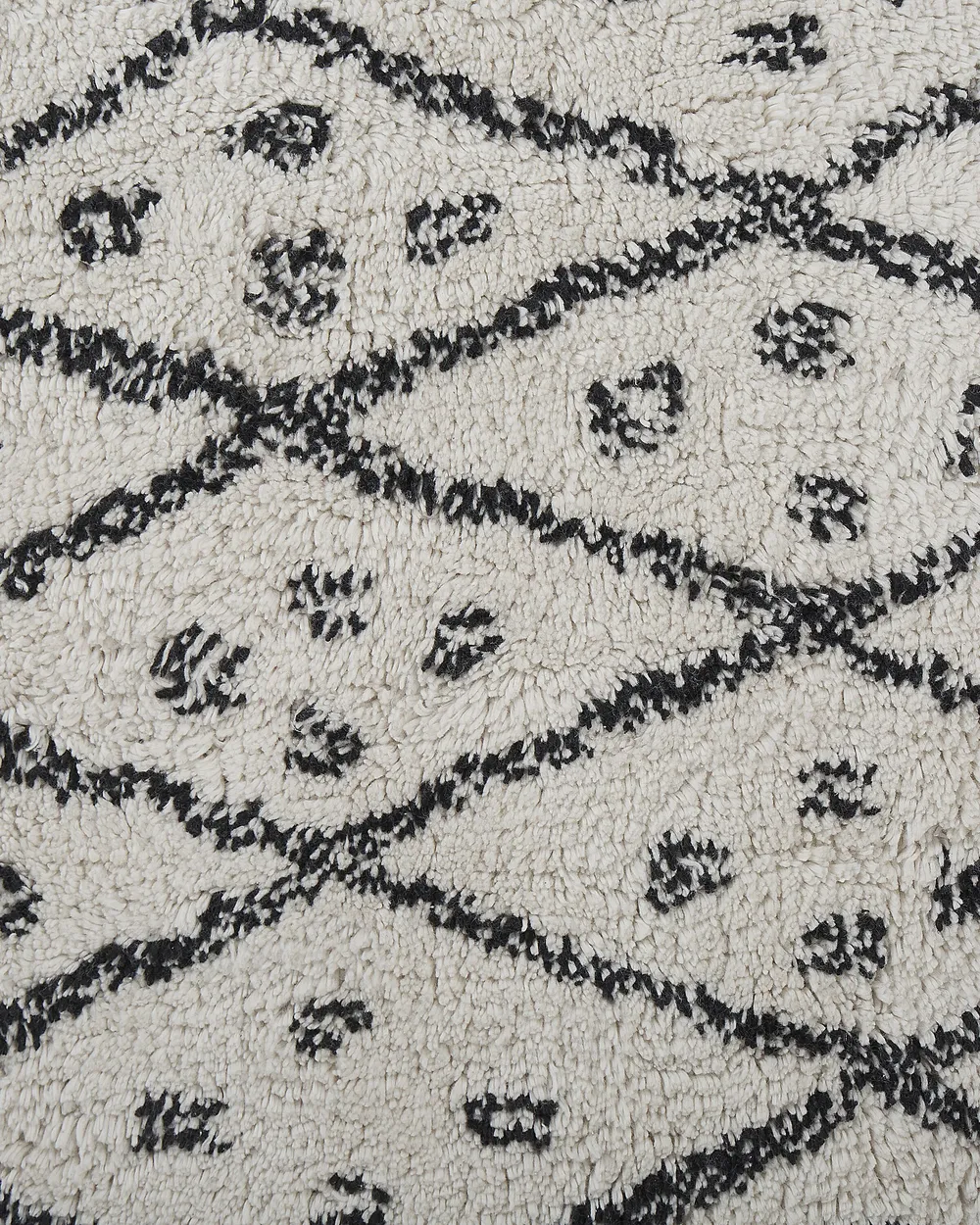 Teppich AGADIR Cremeweiß 140 x 200 cm Baumwolle_831343