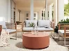 Couchtisch TREZZO 90 cm 90 cm Terrazzo Optik Rot