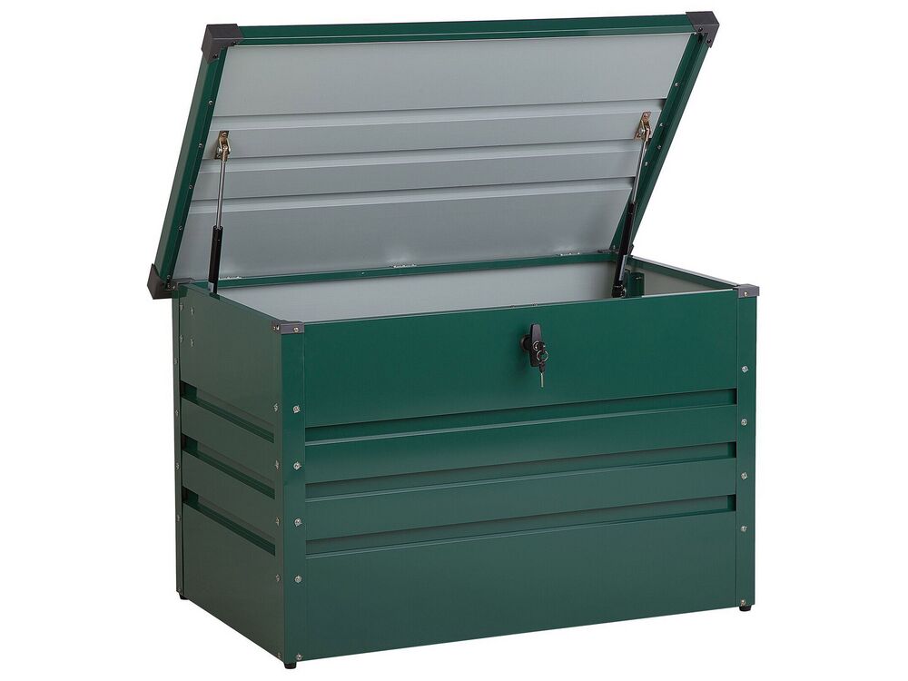 Aufbewahrungsbox CEBROSA 100 cm 62 cm Metall Dunkelgrün