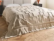 Kuscheldecke CHACK Baumwolle 200 x 220 cm Beige_1173976