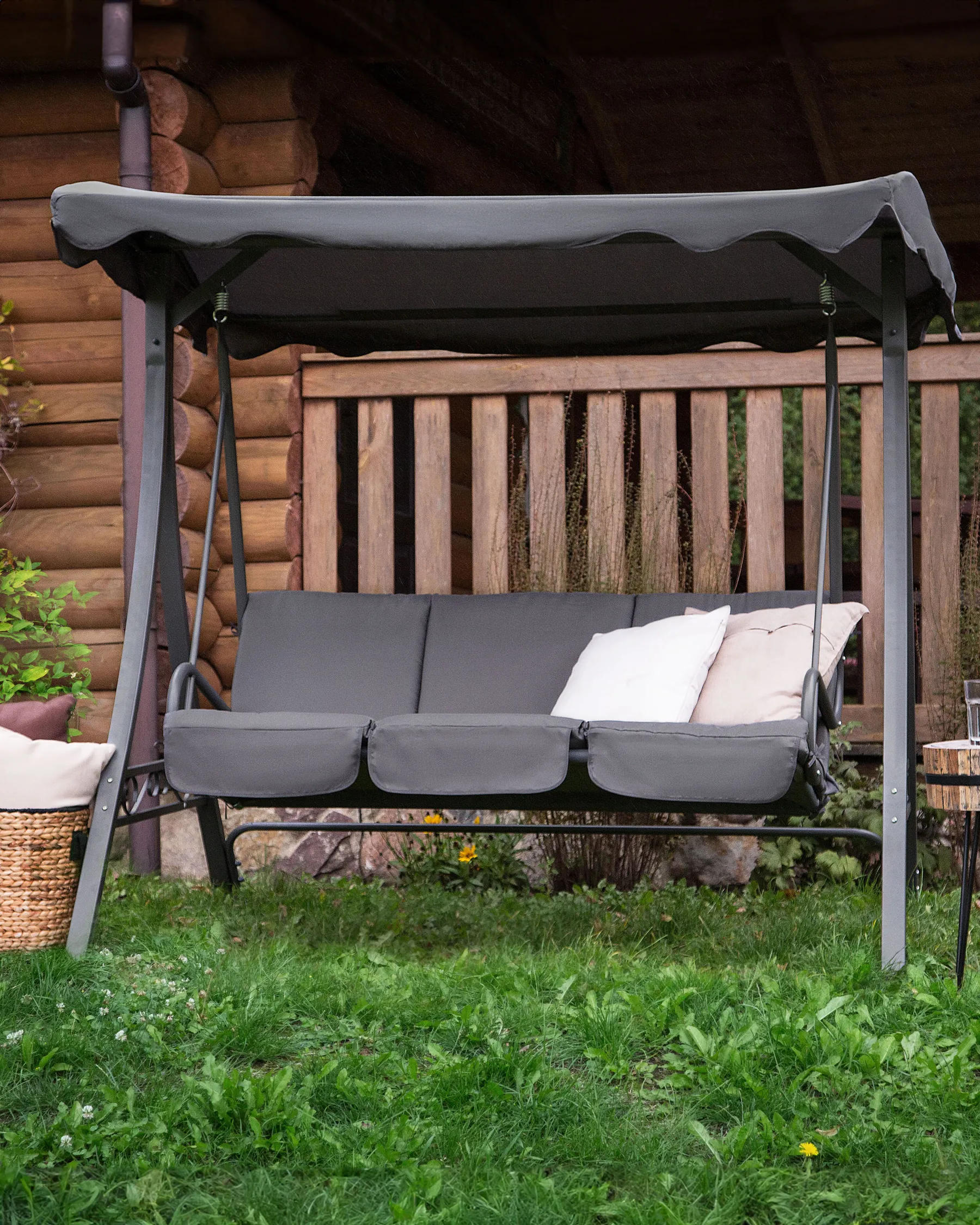 Patio Swing GARBO Metal Dark Grey_683692