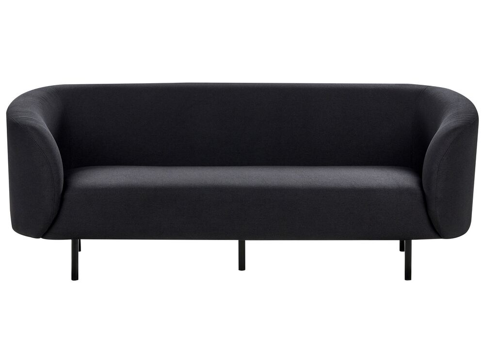 Sofa 3-znamenkasti LOEN Tkanina Crni