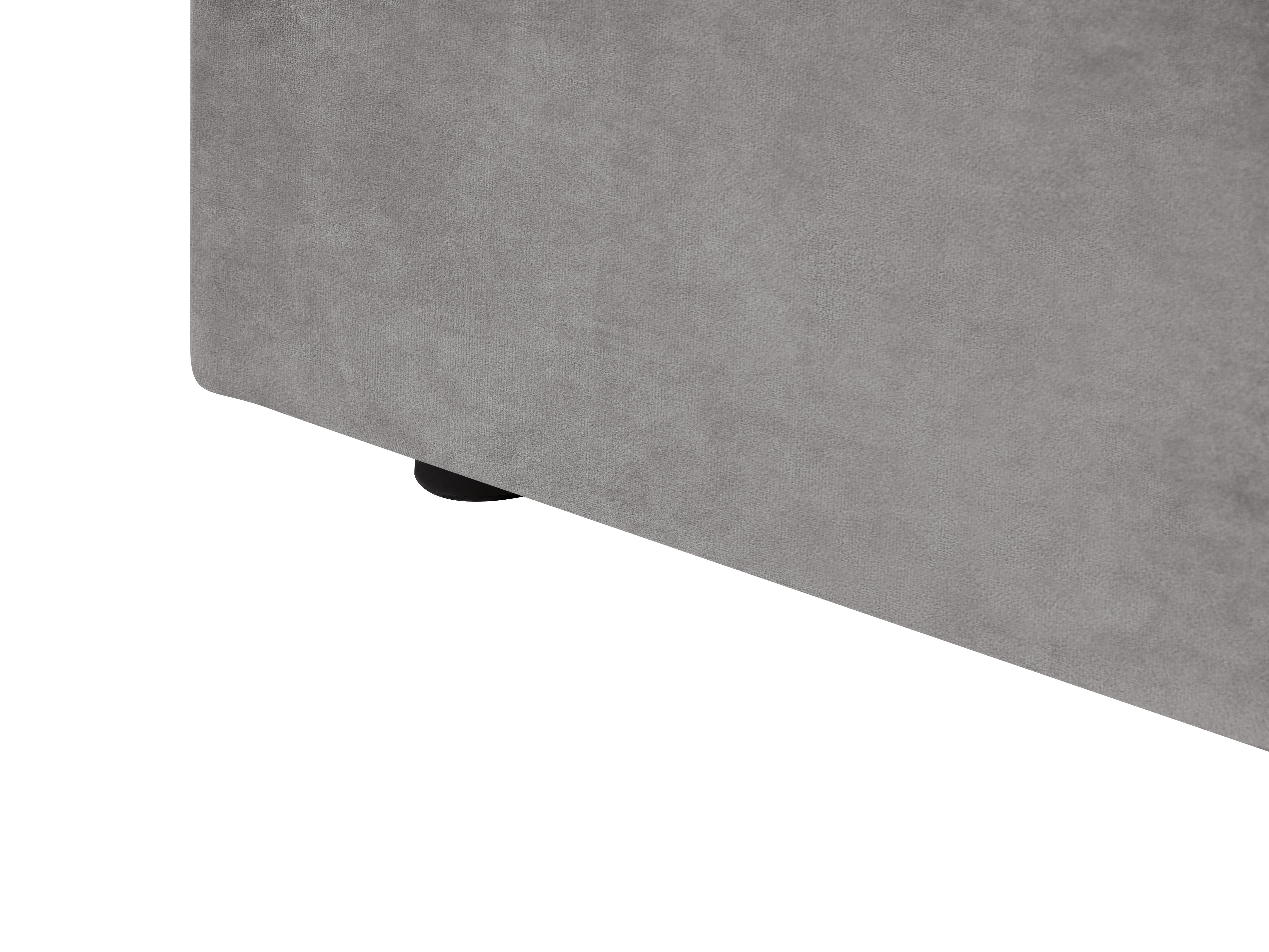 Postelja s prostorom za shranjevanje VION Žamet Siva 120 x 200 cm_1062867