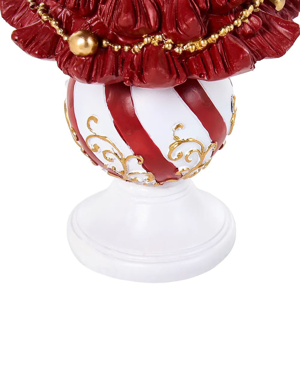 Set van 3 kerstdecoraties HITIS 32/32/40 cm Kerstboom Rood/wit_1175568
