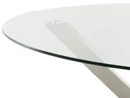 Gartentisch MALETTO 120 cm 120 cm Glas Silber_956908
