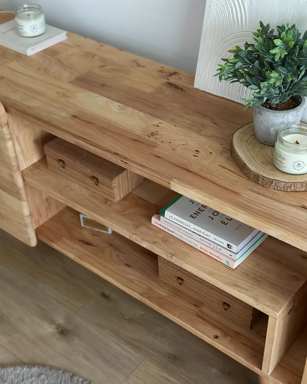 TV Stand WESTFIELD Wood Light Brown_1047140