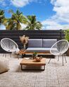 Gartenstuhl 2er Set ACAPULCO II Polyrattan Weiß