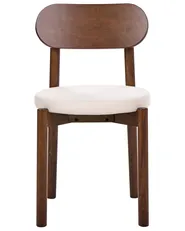 Esszimmerstuhl 2er Set PAULINA Holz Braun / Hellbeige_1070690