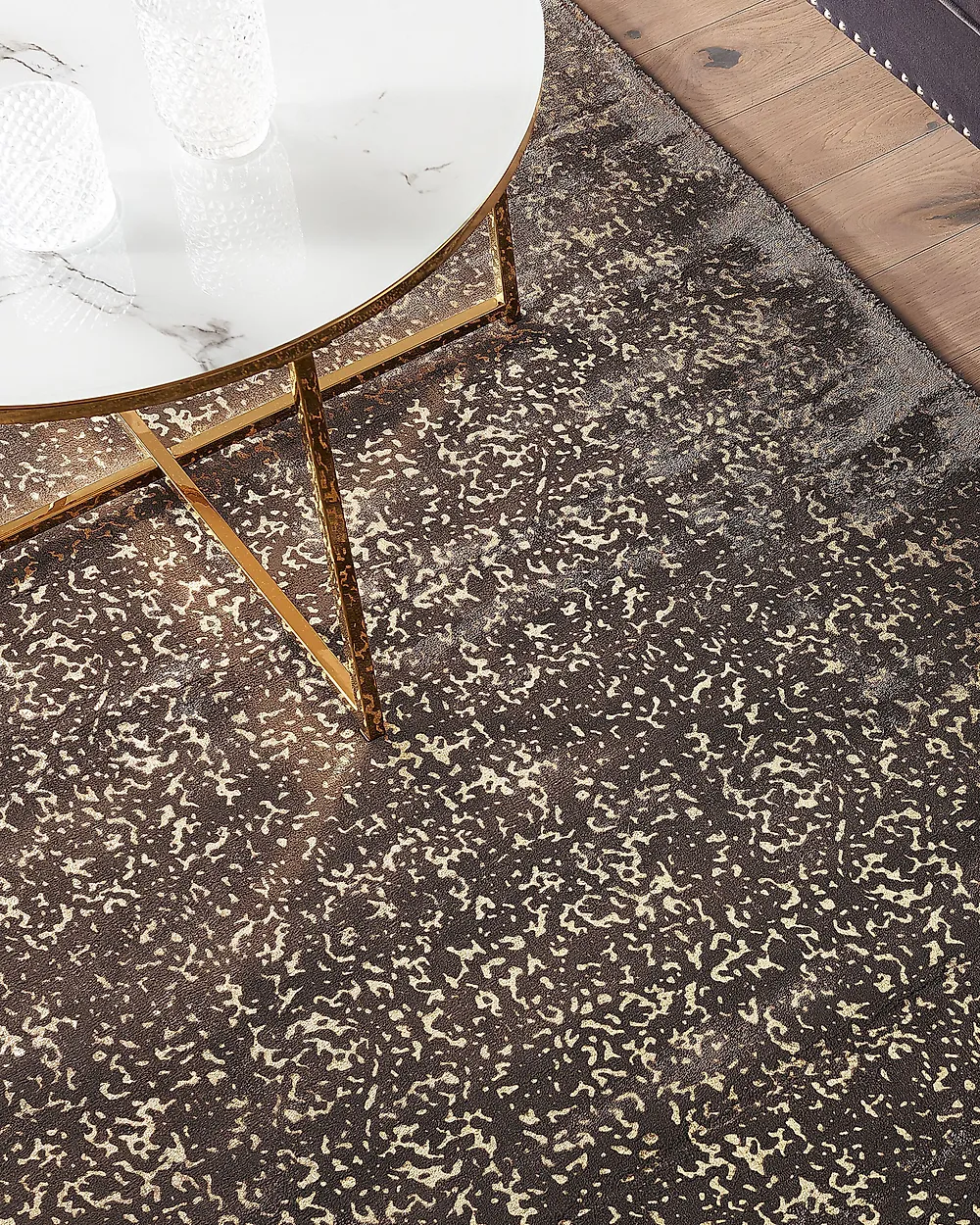Teppich ESEL Gold 160 x 230 cm Viskose_1182959