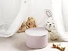 Pouf ZIKRIA Samtstoff Hellbeige