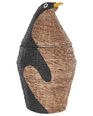 Kinder Aufbewahrungskorb Pinguin HADZABE Geflecht Naturfarben_838093