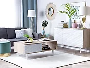 Couchtisch SWANSEA mit Stauraum Hellbraun_1182767