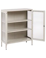 Vitrine mit Glastüren HARLYN  90 cm Metall Beige_1156531