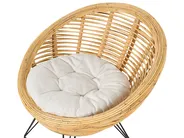 Lounge Set mit Tisch 4-Sitzer MARATEA/CESENATICO Rattan Naturfarben_878800