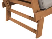 Garden Bench with Cushion PORTICI 210 cm Eucalyptus Wood Light Brown/ Taupe_837486