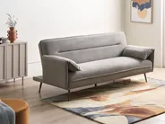 Sofa Bed 3 Seater VAYLA Fabric Grey_1056756