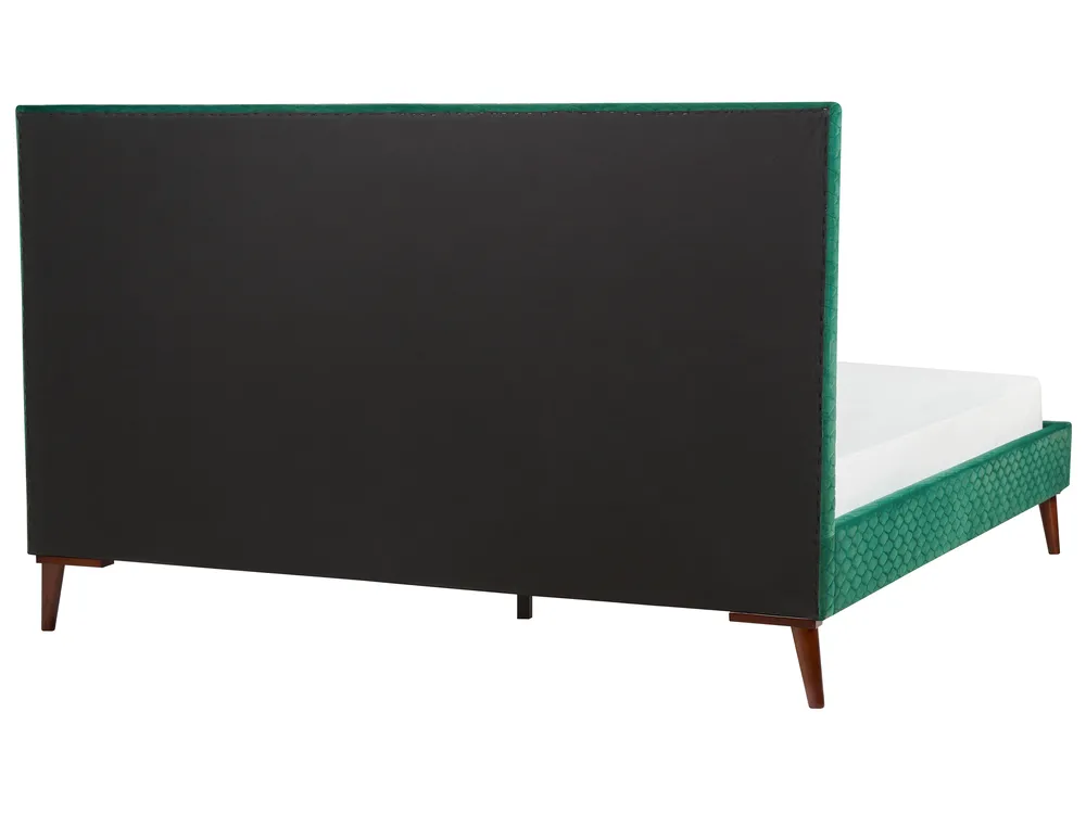 Bett mit Lattenrost Samtstoff BAYONNE 180 x 200 cm Grün_870903