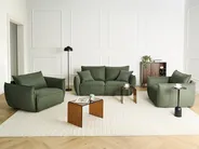 Sofa 3-Sitzer KUNES Stoff Grün_1013195
