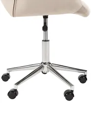 Schreibtischstuhl LABELLE Samtstoff Beige_934232