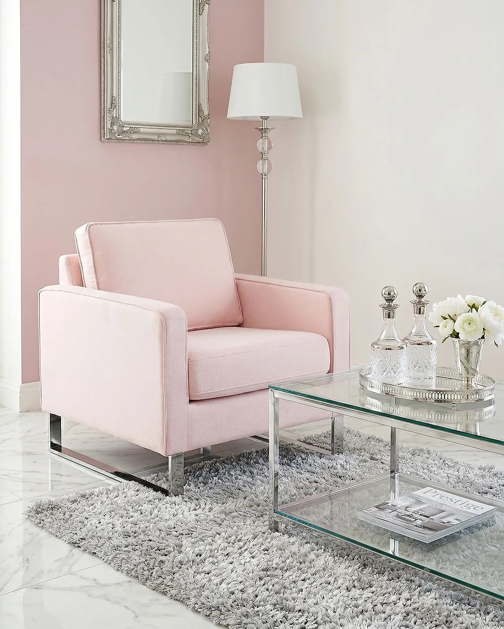 Sessel VIND Stoff Rosa