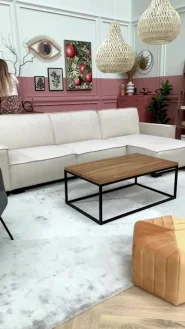 Corner Sofa Bed 3 Seater ROMEDAL Fabric Light Grey Left Hand_896271