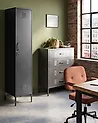 Büroschrank FROME Metall Schwarz