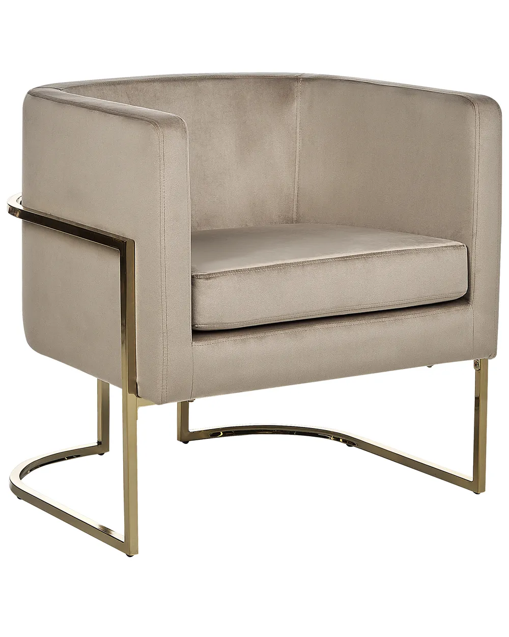 Sessel SIRKKA Samtstoff Taupe