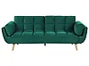 Schlafsofa 3-Sitzer ASBY Samtstoff Grün
