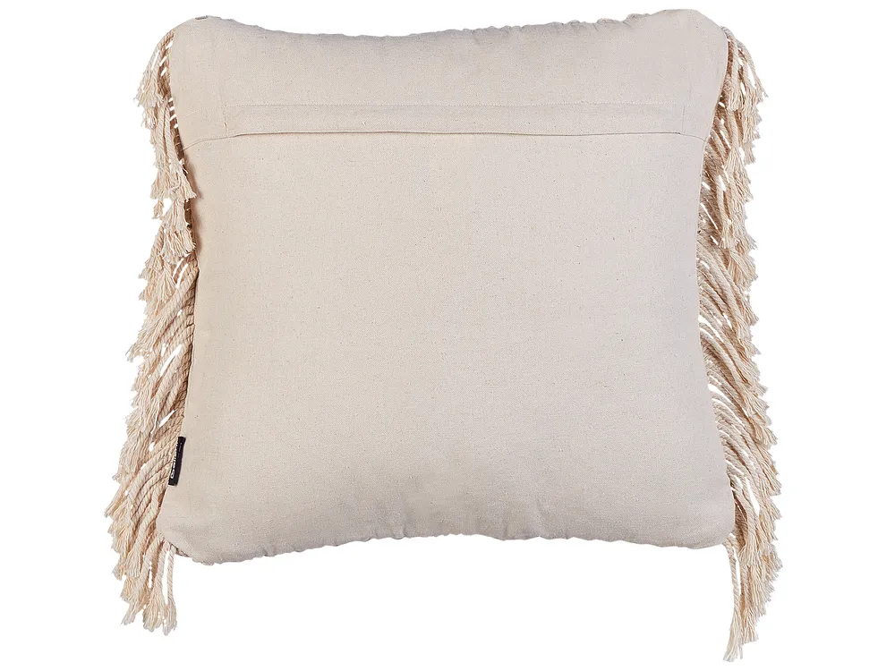 Set of 2 Decorative Cushions BESHAM 45 x 45 cm Cotton Light Beige Geometric Pattern_904591