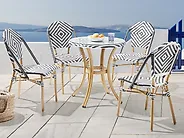 Bistro Table RIFREDDO 70 cm 70 cm Tempered Glass Black_1178096