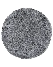 Shaggy-Teppich CIDE Schwarz / Weiß ø 140 cm_746823