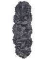 Kunstfellteppich MAMUNGARI Dunkelgrau 60 x 180 cm