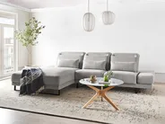 Ecksofa 4-Sitzer IKAST Stoff Hellgrau rechtsseitig_960048