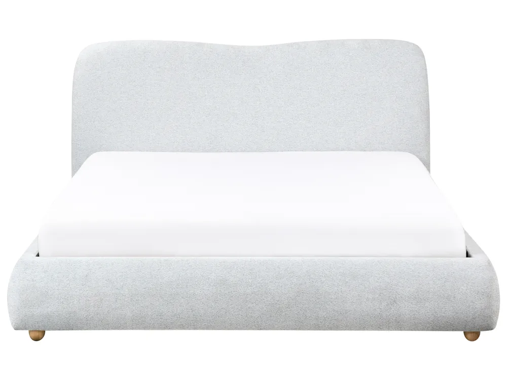 Bett mit Stauraum BLAGNAC Stoff Hellgrau 160 x 200 cm_971888