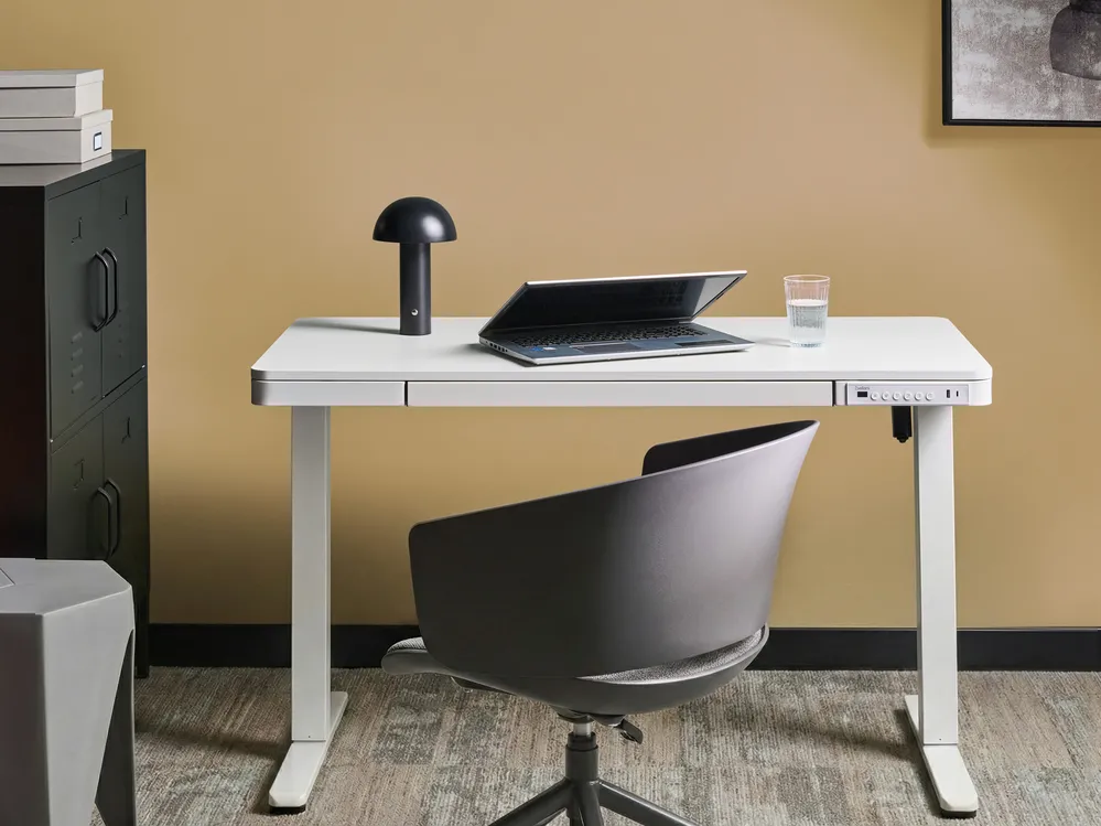 Electric Adjustable Standing  Desk PENLY White 120 cm 60 cm with USB Port