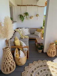 Lantern TONGA 56 cm Bamboo Natural_803795